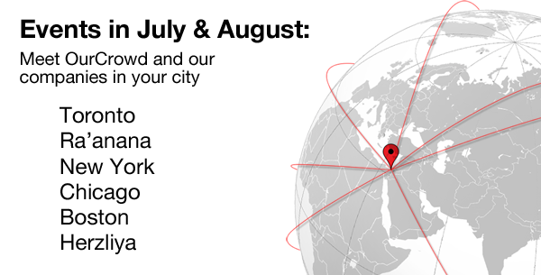 OurCrowd events in July and August