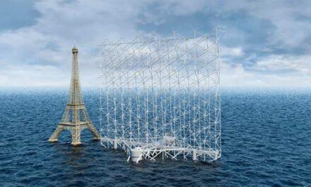 [Wind Catching Systems in Yanko Design] this 40-MW floating wind turbine features a mega-array of smaller rotors